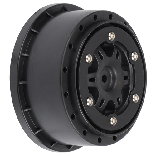 AP2717-02 Split Six 2.2&quot;/3.0&quot; Black/Black Bead-Loc Rear Wheels for SC10