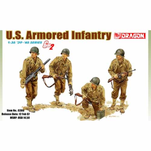 BD6366 1/35 US Armored Infantry (4 Figures Set) ~ Gen 2
