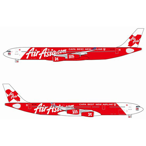 BD56171 1/400 Air Asia A340-300 &quot;CAPA BEST NEW AIRLINE&quot; ~ 9M-XAB