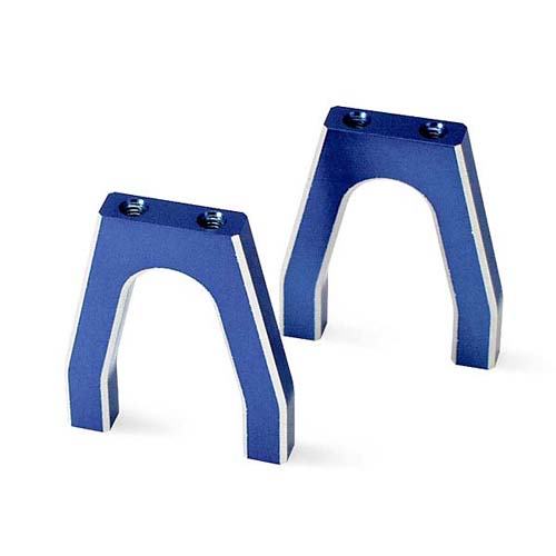 AX4919X Servo mounts throttle/ brake (machined aluminum) (blue) (F&amp;R)/ machine screws (8)