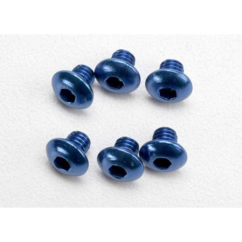 AX3940 Screws 4x4mm button-head machine aluminum (blue) (hex drive) (6)