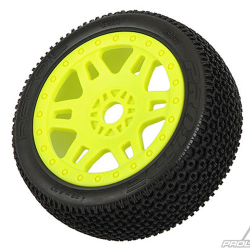 AP2724-02 Split Six V2 Yellow Front or Rear Wheels for 1:8 Buggy or SC (with Pro-Line 17mm Adapter Kit)