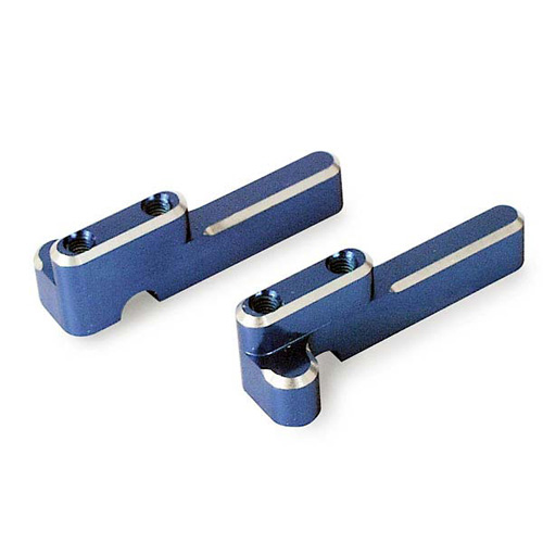 AX4918X Servo mounts steering/ shift (machined aluminum) (blue) (F&amp;R)/ machine screws (8)