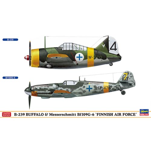 BH02279 1/72 B-239 Buffalo &amp; Messerschmitt BF109G-6 FINNISH AIR FORCE(2 kits in the box)