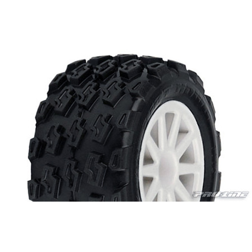 AP1116-14 Dirt Hawg 1:18 M2 mounted to White Wabash wheels for Mini-T rear RC18 front/rear