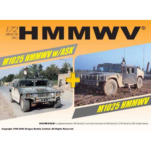 BD7294 1/72 HMMWV M1025 + M1025 with Armor Survivability Kit (ASK)