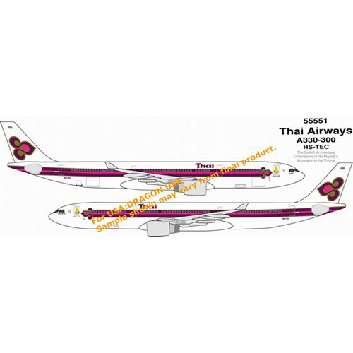 BD55551 1/400 Thai Airways A330-300 ~ HS-TEC (The 60th Anniversary Celebrations of His Majesty&#039;s Accession to the Throne) (Airline)