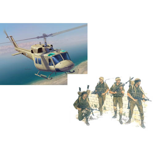 BD3543 1/35 IAF UH-1N Helicopter w/IDF (Israeli Defense Force) Paratroopers Figures Set