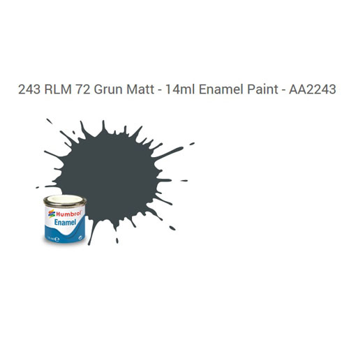 BBH243 243 RLM 72 Grun Matt - 14ml Enamel Paint - AA2243(그룬 무광- 에나멜)