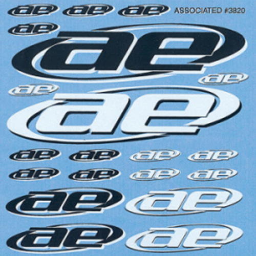 AA3820 &quot;AE&quot; logo decal sheet black and white