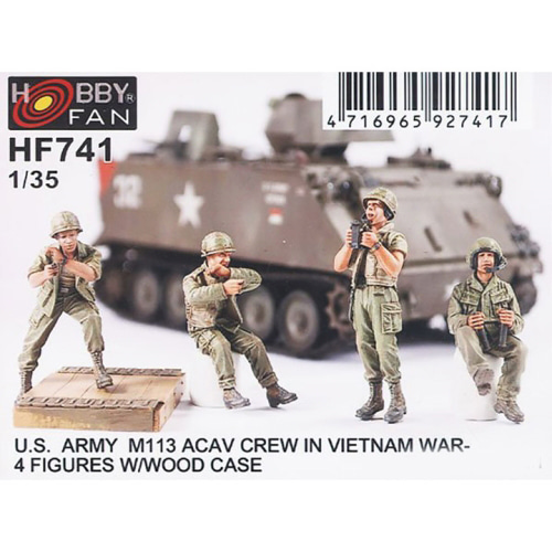 BFHF741 1/35 U.S. Army M113 ACAV in Vietnam War - 4 Figures w/Wood Case