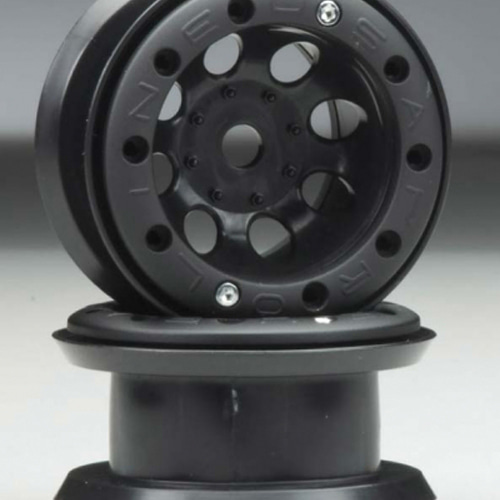 AP2698-05 Eight Shooter 2.2&quot; Black/Black Bead-Loc Front or Rear Wheels for 12mm Crawler Hex