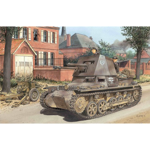 BD6258 1/35 Panzerjager I 4.7cm PaK(t) Early Production ~ Smart Kit - 매직 트랙 포함
