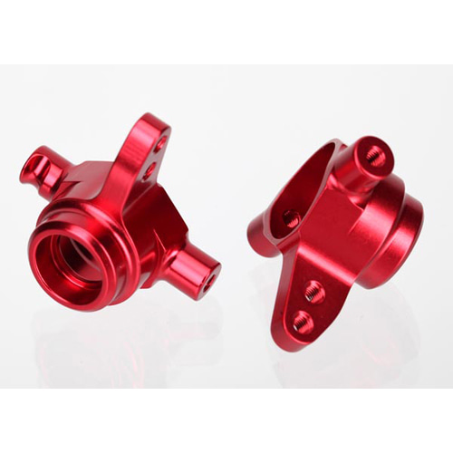 AX6837R Steering blocks 6061-T6 aluminum left &amp; right (red-anodized)
