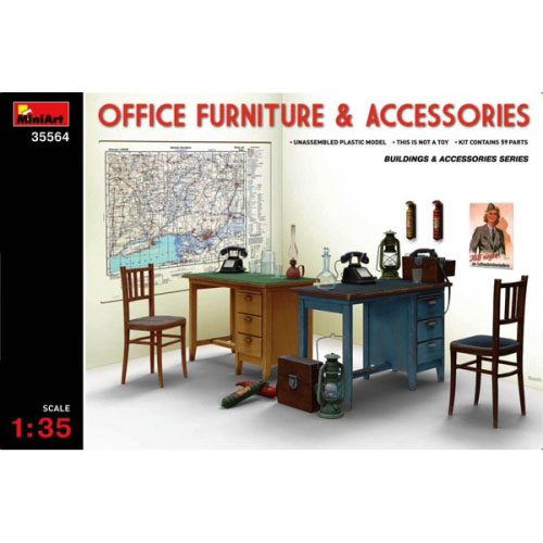 BE35564 1/35 Office Furniture &amp; Accessories