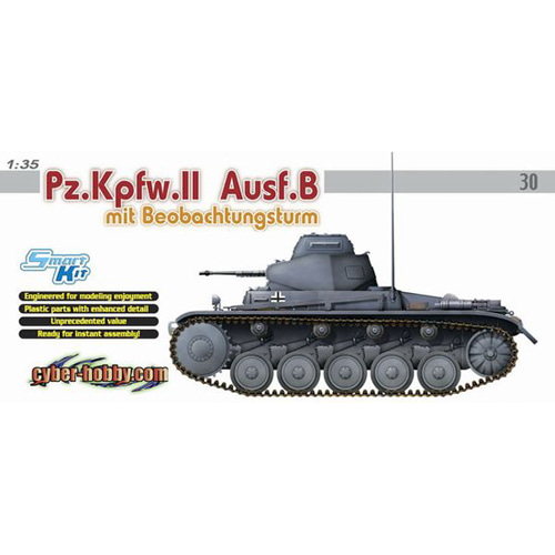 BD6295 1/35 Cyber Hobby Panzer II Ausf B mit Beobachtungsturm (LTD)-White Box