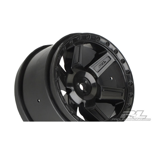 AP2730-03 Desperado 2.8&quot; (Traxxas Style Bead) Black Rear Electric Wheels for Electric Stampede/Rustler Rear