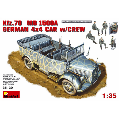BE35139 1/35 Kfz.70 MB 1500A GERMAN 4x4 CAR w/CREW