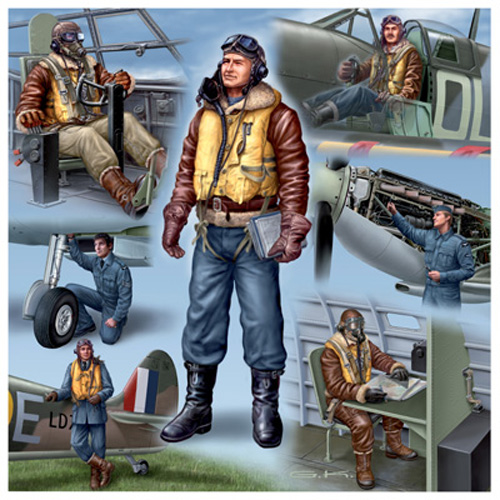 BV2401 1/72 Pilots and ground crew &quot;Royal Airforce&quot; WWII