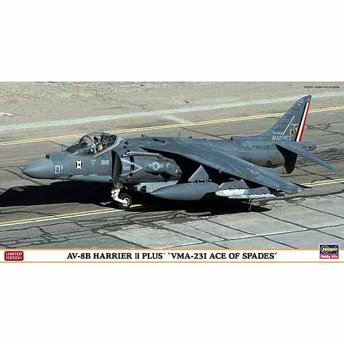 BH09940 1/48 AV-8B Harrier II Plus VMA-231 Ace of Spades USMC Attacker(하세가와 단종)