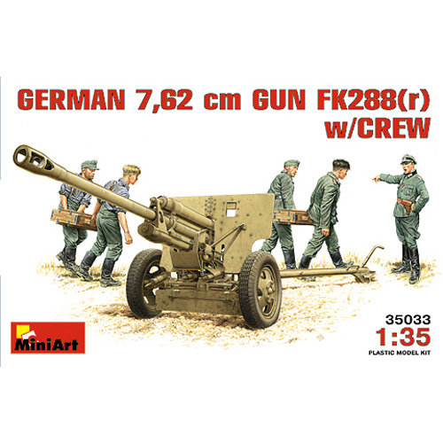 BE35033 1/35 German 76.2 mm Gun FK288(r) w/Crew