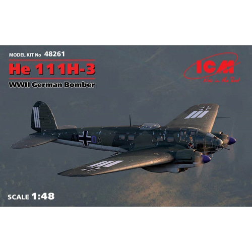 BICM48261 1/48 He111H-3, WWII German Bomber (100% new molds)