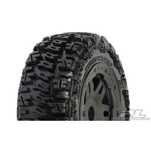 AP1154-13 Trencher Off-Road Tires Mounted on Black Split Six Front Wheels for Baja 5T