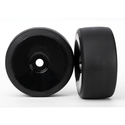 AX6473 Tires &amp; wheels assembled glued (black dished wheels slick tires (S1 compound) foam inserts) (rear) (2)