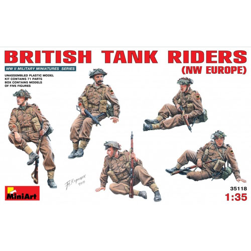 BE35118 1/35 British Tank Riders (North West Europe)-영국군 인형 5명