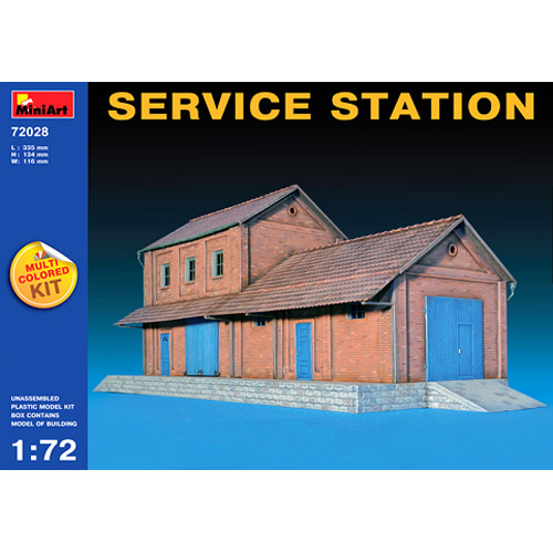 BE72028 1/72 Service Station(다색 사출)