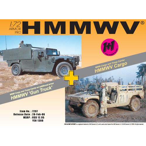 BD7297 1/72 HMMWV &#039;Gun Truck&#039; and HMMWV Cargo