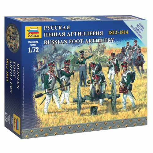 BZ6809 1/72 Russian Foot Artillery - Napoleonic Wars (New Tool- 2015)