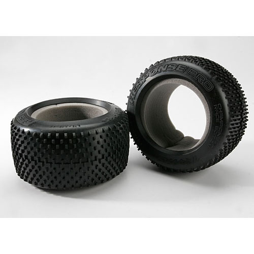 AX5375 Tires Response Pro 3.8&quot; (soft-compound narrow profile short knobby design)/ foam inserts (2)