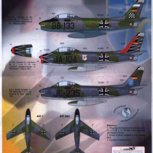 ESP48185 1/48 F-86 Luftwaffes Sabres Pt I (F-86 Sabre)