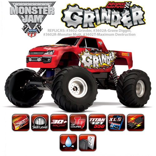 CB3602 1/10 Monster Jam Advance Auto Parts Grinder 2WD Monster Truck w/ AM Radio XL-5 ESC