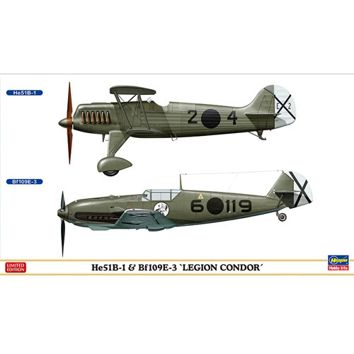 BH02197 1/72 He51B-1 &amp; Bf109E-3 콘도르 군단 (He51B-1 &amp; Bf109E-3 “LEGION CONDOR”) (2대 포함)