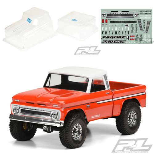AP3483 1966 Chevrolet C-10 Clear Body (Cab + Bed) for 12.3&quot; (313mm) Wheelbase Scale Crawlers