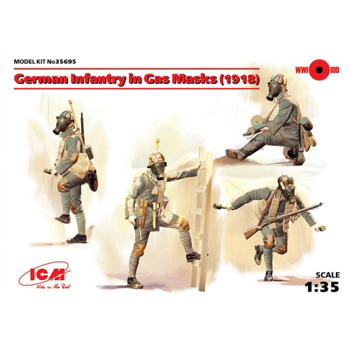 BICM35695 1/35 German Infantry in Gas Masks (1918) (4 figures)