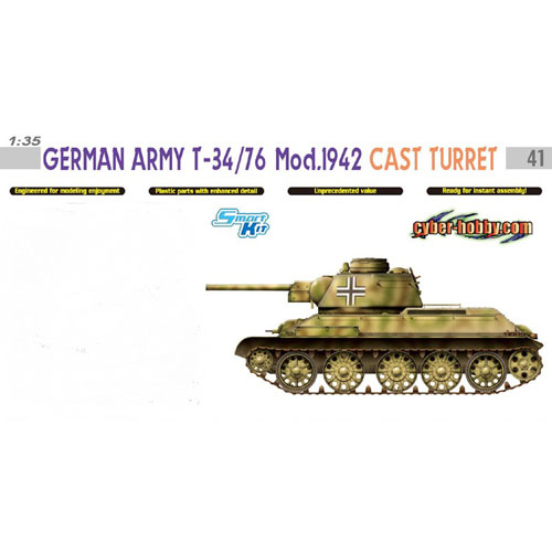 BD6486CH 1/35 T-34/76 Mod. German Army 1942 Cast Turret -White Box