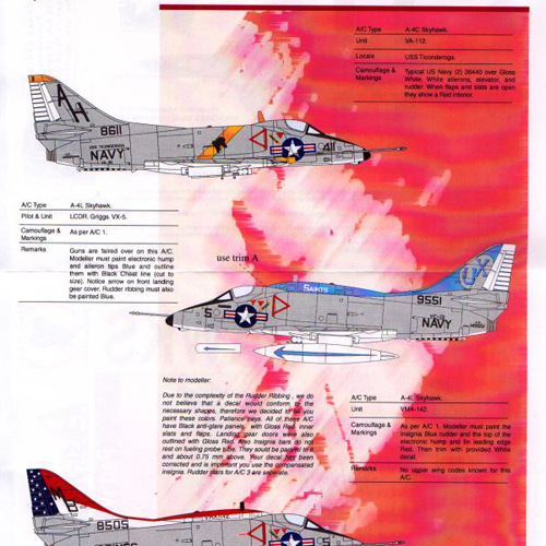 ESEP48033 1/48 A-4 Skyhawks Pt. IV (A-4 Skyhawk A-4C A-4L)(VA-112 VX-5 VMA-142)