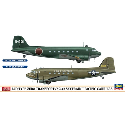BH10687 1/200 L2D Type Zero Transport &amp; C-47 Skytrain Pacific Carriers (Two kits in the box)