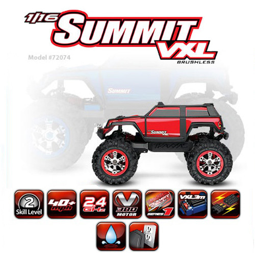 CB72074 1/16 Summit VXL - 4WD 몬스터 트럭(TQ 2.4GHz 7.2V NiMH 배터리충전기 포함)