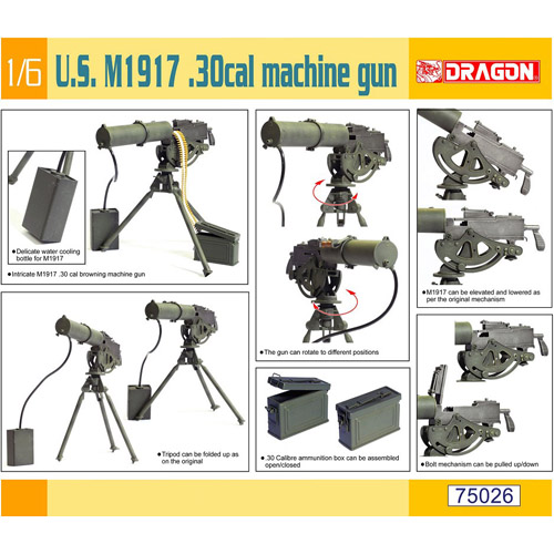 BD75026 1/6 U.S. M1917 .30cal machine gun(인형 미포함)