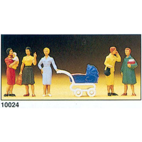 FSP10024 1/87 아이 앉은 여성과 유모차 (도색:6명)