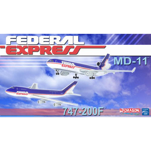 BD55832 1/400 Federal Express B747-200F &amp; MD-11F (2 aircraft set) (Airline)