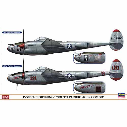BH02068 1/72 P-38J/L Lightning &quot;South Pacific Aces Combo&quot; (두 대 포함)
