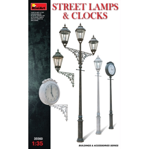 BE35560 1/35 STREET LAMPS &amp; CLOCKS