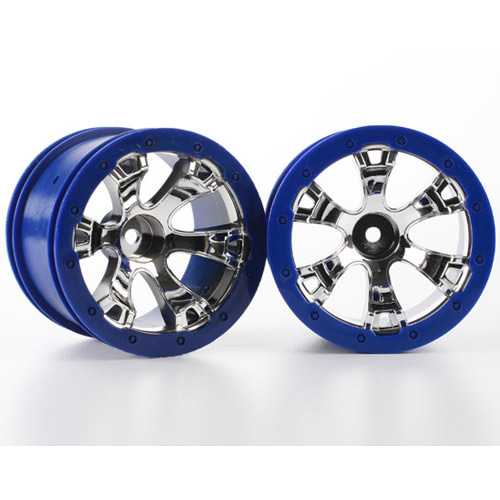 AX7273 Wheels Geode 2.2&#039;&#039; (chrome blue beadlock style) (12mm hex) (2)