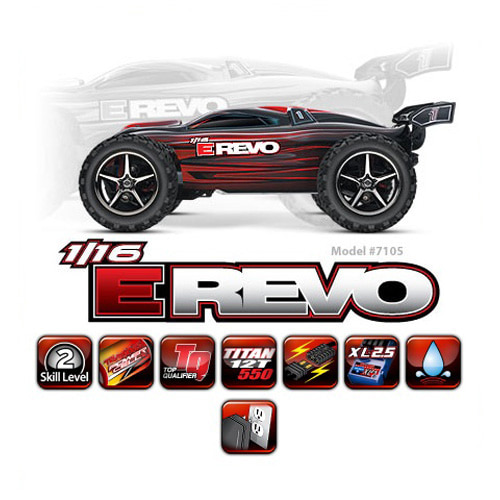 CB7105 1/16 E-REVO 4WD 일반 브러쉬 모터 버젼 RTR (6-Cell NiMH 1200mAh 포함)