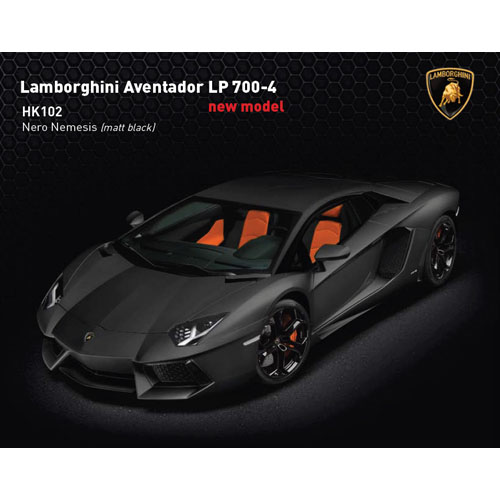 BBPHK102 Pocher 1/8 Lamborghini Aventador Nero nemesis (matt black)